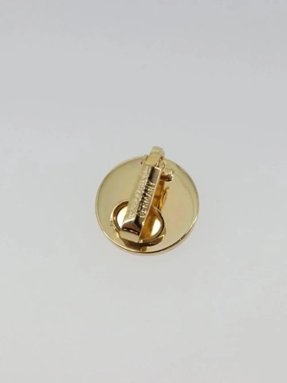 Christian Dior Earring metal Gold Tone Auth ka3906A